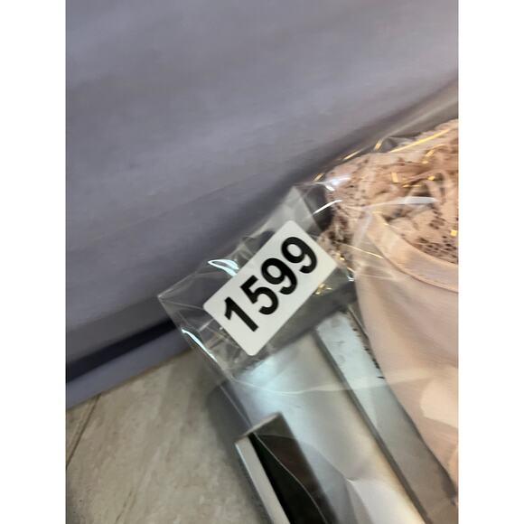 Valerie Stevens Cami Tank Top Large Sheer Lace Gold Sequin Pink Coquette Y2K - Picture 9 of 10